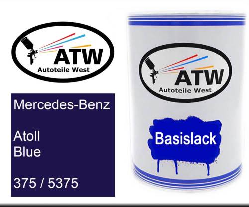 Mercedes-Benz, Atoll Blue, 375 / 5375: 500ml Lackdose, von ATW Autoteile West.